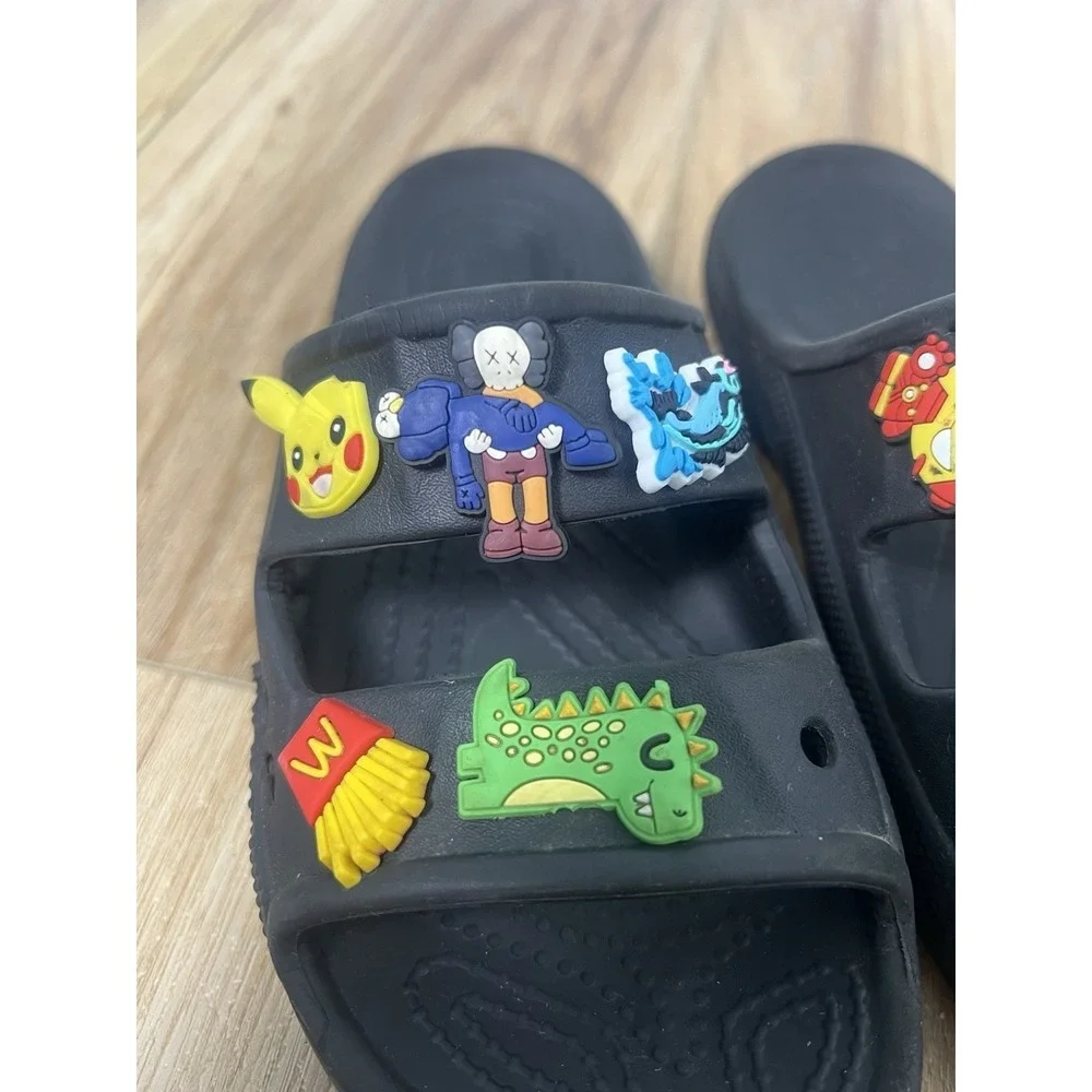Crocs Iconic Comfort Men‎ 4 Wm 6 +Jibbitz Avengers Marvel Fry McDonald's